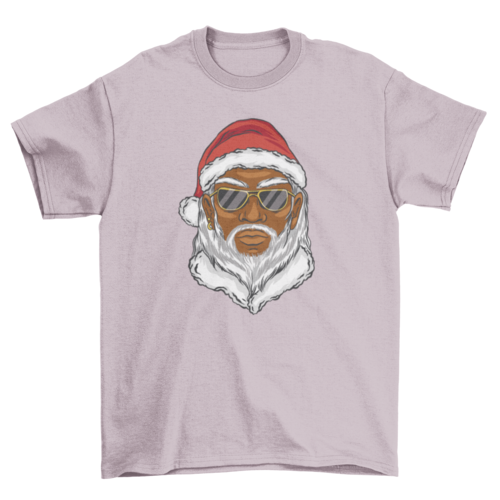 Black Santa Claus christmas t-shirt