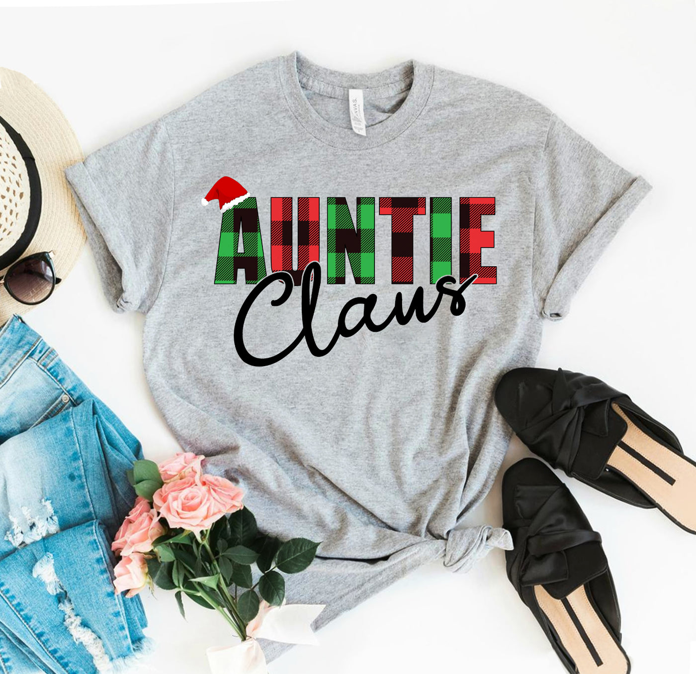 Auntie Claus Christmas T-shirt