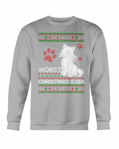 Worst Christmas Ever Cat Christmas Sweatshirt